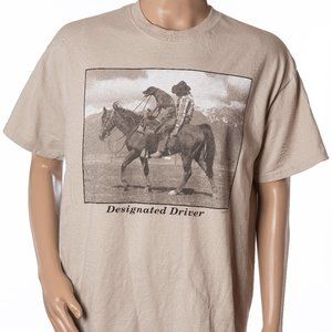 Vintage 90s Paul Stanton Designated Driver T-Shirt Drunk